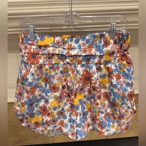 Floral Smocked Running Workout Shorts